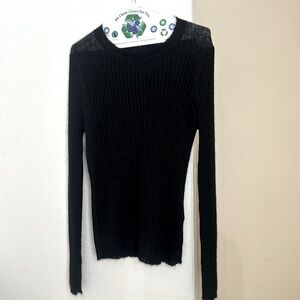 Rag & Bone Long Ribbed Sheer Sweater Size Large